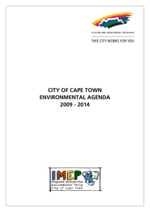 CITY OF CAPE TOWN ENVIRONMENTAL AGENDA 2009 - 2014