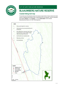 BLAAUWBERG NATURE RESERVE Coastal hiking trail map
