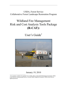 (R-CAT): Wildland Fire Management User’s Guide