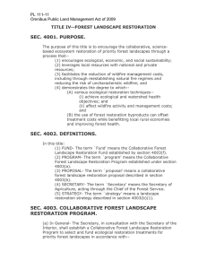 SEC. 4001. PURPOSE. PL 111-11 Omnibus Public Land Management Act of 2009