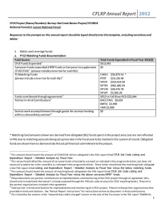 CFLRP Annual Report 2012