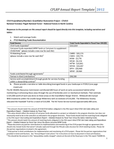 CFLRP Annual Report Template 2012