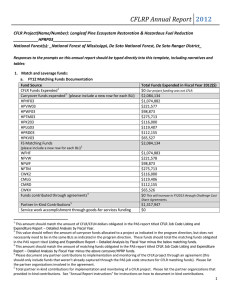 CFLRP Annual Report 2012