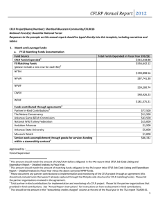 CFLRP Annual Report 2012