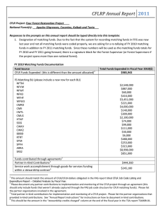 CFLRP Annual Report 2011