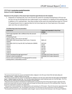 CFLRP Annual Report 2011