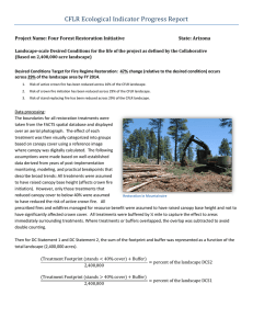 CFLR Ecological Indicator Progress Report Project Name: Four Forest Restoration Initiative