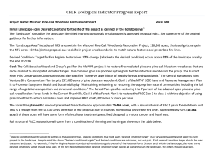 CFLR Ecological Indicator Progress Report