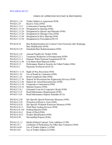 WO-2450-K (05/15)  INDEX OF APPROVED WO PART K PROVISIONS WO-K-C.1.1#