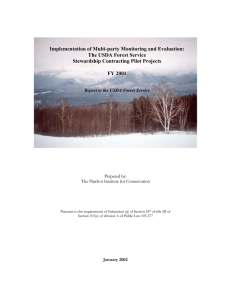 Implementation of Multi-party Monitoring and Evaluation: The USDA Forest Service