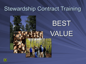 BEST VALUE Stewardship Contract Training
