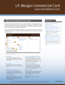 J.P. Morgan Commercial Card Log In Quick Reference Card  f