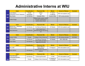 Administrative Interns at WIU