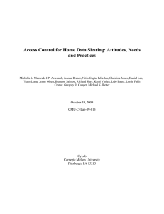 Access Control for Home Data Sharing: Attitudes, Needs and Practices