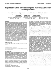 Expandable Grids for Visualizing and Authoring Computer Security Policies Robert W. Reeder