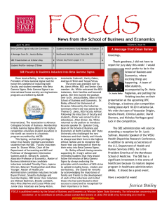 FOCUS News from the School of Business and Economics