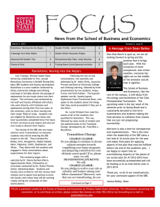 FOCUS News from the School of Business and Economics