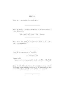 ERRATA On p. 18 l. 7, it should be ‘◦ψ’ instead... On p. 30, there is a mistake in the formula...