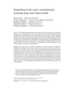Something in the water: contaminated drinking water and infant health
