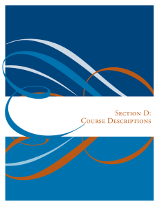 Section D: Course Descriptions