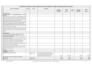 COMMUNITY SERVICES - SPORT, RECREATION AND AMENITIES - SPORT AND...