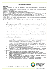 In  these  conditions  for  the ... CONDITIONS OF HIRE FOR RESORTS DEFINITIONS