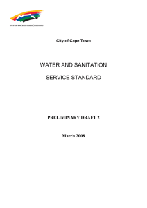 WATER AND SANITATION SERVICE STANDARD PRELIMINARY DRAFT 2