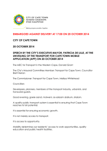 EMBARGOED AGAINST DELIVERY AT 17:00 ON 20 OCTOBER 2014