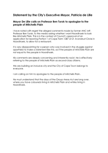 Statement by the City’s Executive Mayor, Patricia de Lille