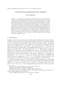 COMPOSITION-REPRESENTATIVE SUBSETS GARY GRIFFING