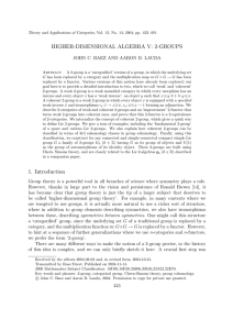 HIGHER-DIMENSIONAL ALGEBRA V: 2-GROUPS JOHN C. BAEZ AND AARON D. LAUDA