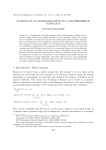 NOTIONS OF FLATNESS RELATIVE TO A GROTHENDIECK TOPOLOGY PANAGIS KARAZERIS