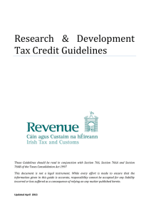 Research  &amp;  Development Tax Credit Guidelines