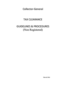 Collector-General TAX  CLEARANCE