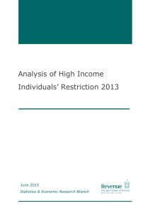 Analysis of High Income Individuals’ Restriction 2013  June 2015