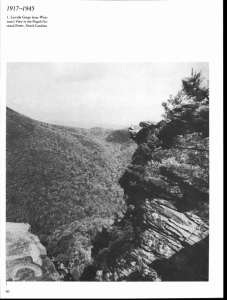 1917-1945 I. Linville Gorge from Wise- man's View in the Pisgah Na-