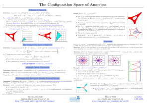 The Configuration Space of Amoebas Definition of Amoebas