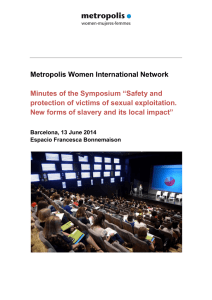 Metropolis Women International Network Minutes of the Symposium “Safety and