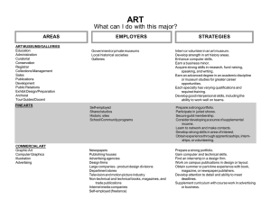 ART What can I do with this major? STRATEGIES AREAS