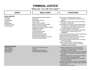 CRIMINAL JUSTICE What can I do with this major? STRATEGIES AREAS