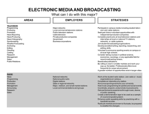 ELECTRONIC MEDIA AND BROADCASTING What can I do with this major? STRATEGIES AREAS