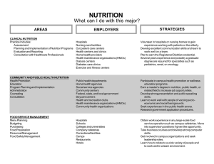NUTRITION What can I do with this major? STRATEGIES AREAS