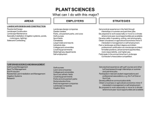 PLANT SCIENCES What can I do with this major? STRATEGIES AREAS