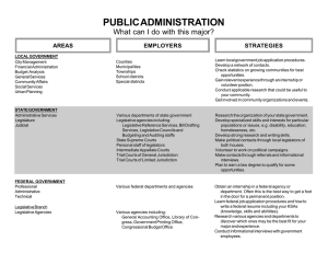 PUBLIC ADMINISTRATION What can I do with this major? STRATEGIES AREAS