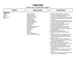THEATER What can I do with this major? EMPLOYERS AREAS
