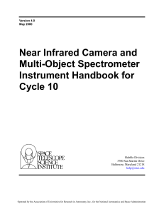 Near Infrared Camera and Multi-Object Spectrometer Instrument Handbook for Cycle 10