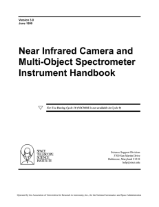 Near Infrared Camera and Multi-Object Spectrometer Instrument Handbook SPACE