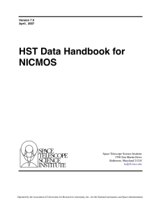 HST Data Handbook for NICMOS Space Telescope Science Institute