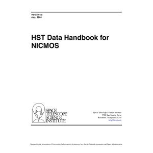 HST Data Handbook for NICMOS Space Telescope Science Institute