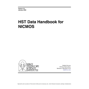 HST Data Handbook for NICMOS Hubble Division